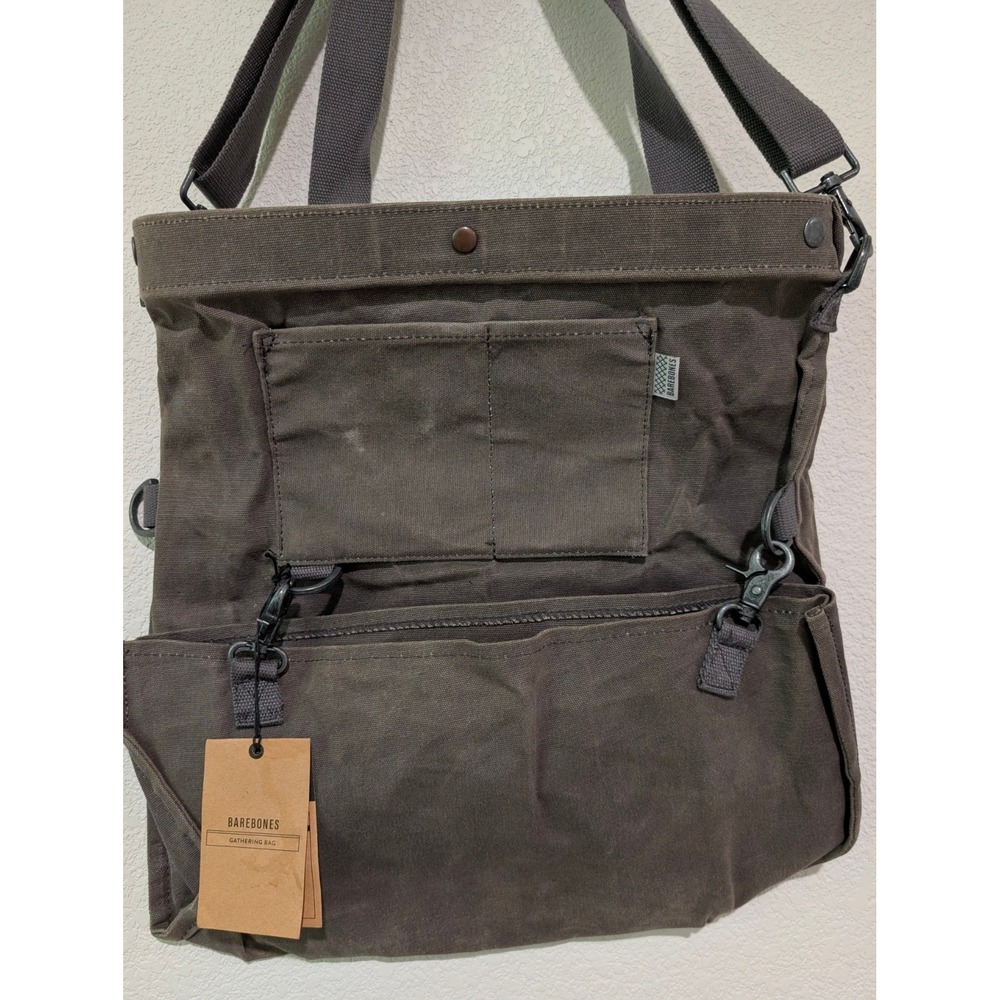 Barebones Gathering Bag Grey New Waxed Canvas Foraging Utility Bag No Liner